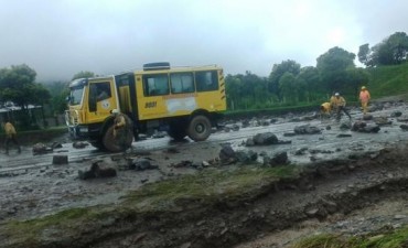 En la localidad de Volcán el agua llegó a tener 1,20 metros de altura