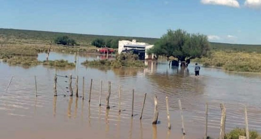 Fuerte lluvia en Chos Malal inundó puestos