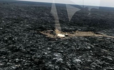 El gran incendio en la zona de El Carancho y General Acha quemó parte de la cabaña Curacó