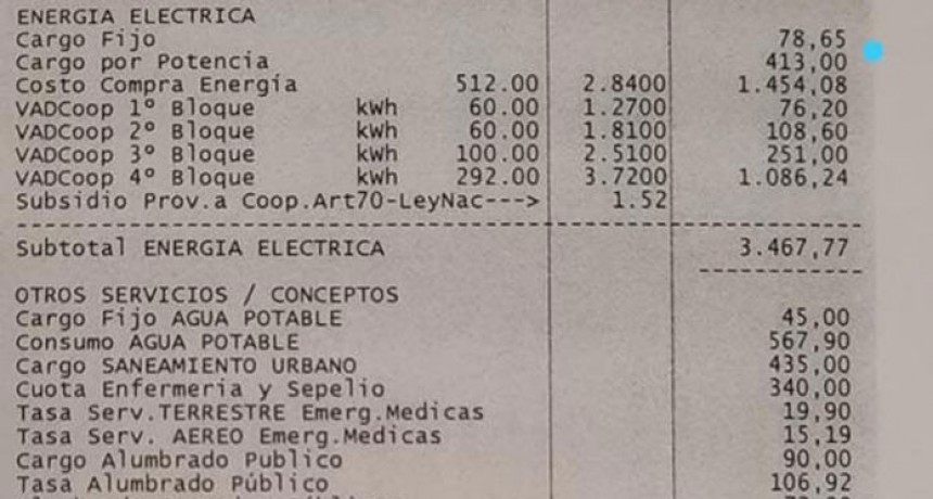 Quitan parte de un subsidio y los usuarios pagarán un nuevo cargo por la energía eléctrica