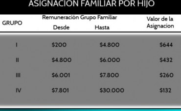 AUMENTAN LAS ASIGNACIONES POR HIJO