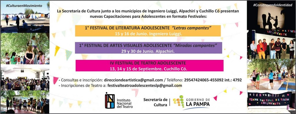 ​Se vienen los Festivales Campamentos de Literatura, Artes Visuales y Teatro para adolescentes