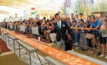 La pizza más larga del mundo