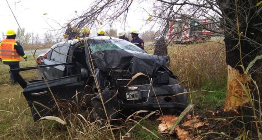 Despiste y choque en la Ruta 35: murió una mujer