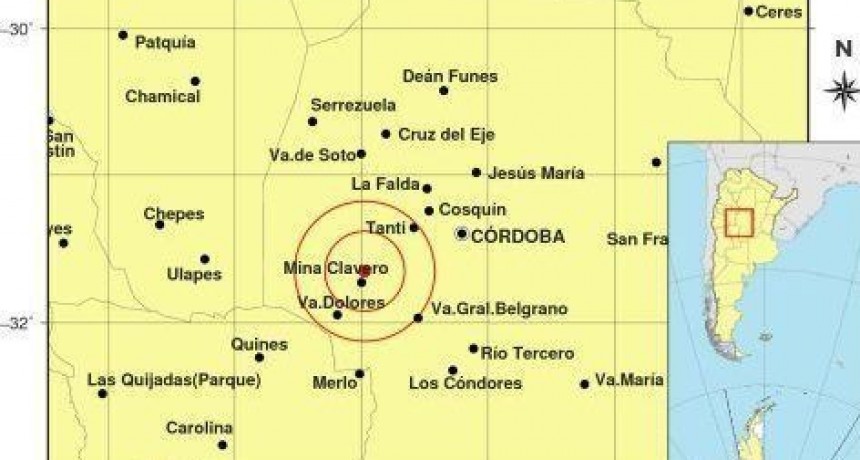 Un sismo sacudió Córdoba y Mendoza