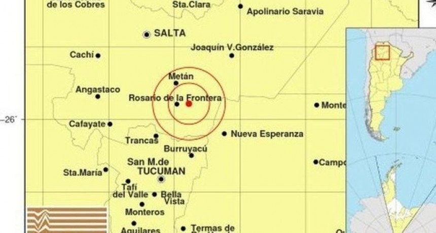 Un sismo sacudió Salta