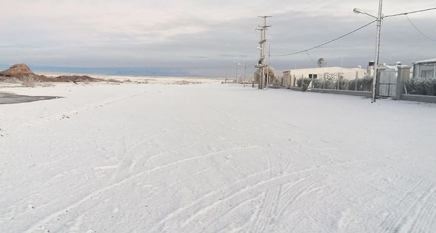 Nieve en La Pampa, esta vez en Chos Malal
