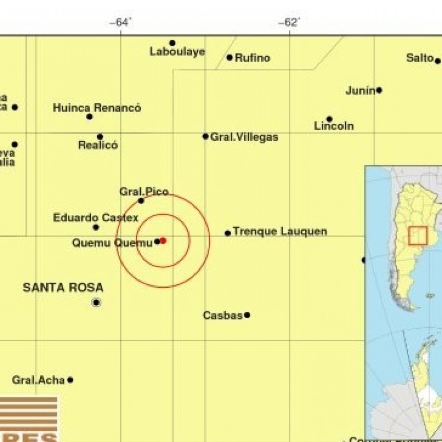 Un sismo hizo temblar a La Pampa