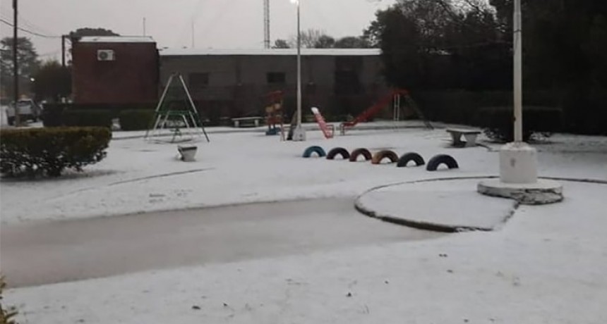 Granizó en Nueve de Julio