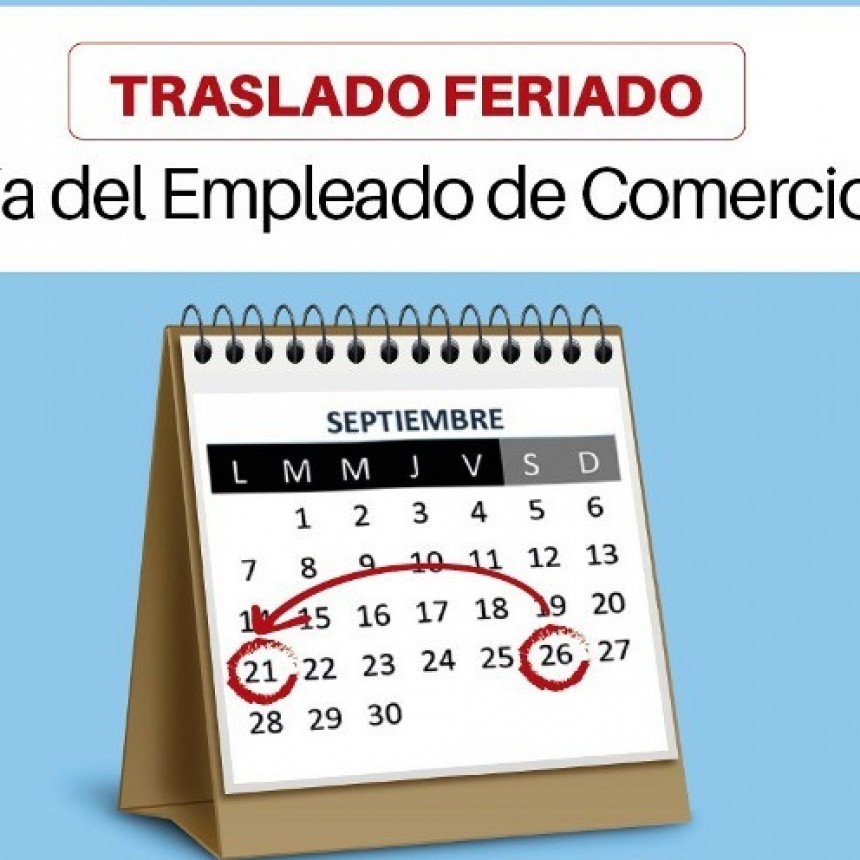 Día del Empleado de Comercio: se traslada feriado al lunes 21