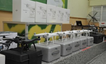Se desarrolló la parte práctica de la capacitación sobre los drones