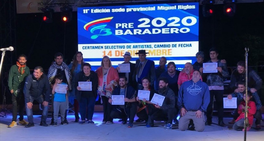 ​Están los seleccionados del certamen Pre Baradero 2020  Solista Vocal Masculino Tango: Darío Prost de Guatraché.